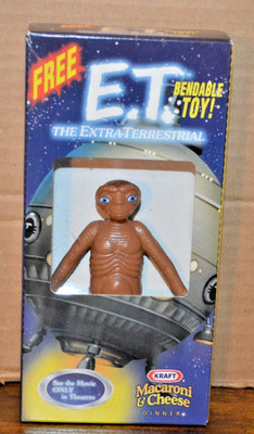 E.T. The Extra-Terrestrial Bendable Toy Figure Kraft Macaroni & Cheese Box 2002