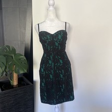 Guess Emerald Green Lace Corset Short Dress Convertible