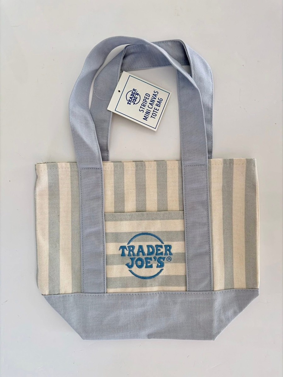 バッグ Trader Joe's Striped Mini Canvas Tote SUMMER 2026 ONE (1) Trader Joe's Striped Mini Canvas Tote Bags