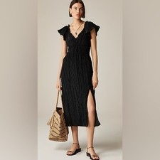 J. Crew Women's Petite Palermo Dress in Viscose-Blend Crinkle, Size Petite Small