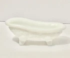 Vintage Avon Milk Glass Bathtub Soap/Trinket Dish