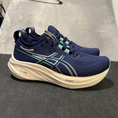 Asics Gel Nimbus 26 Running Shoes Womens 7 D Blue PureGEL FF Blast+ Cushioned