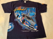 VINTAGE Mark Martin NASCAR Viagra Car Graphic Racing Double Sided T Shirt Size L