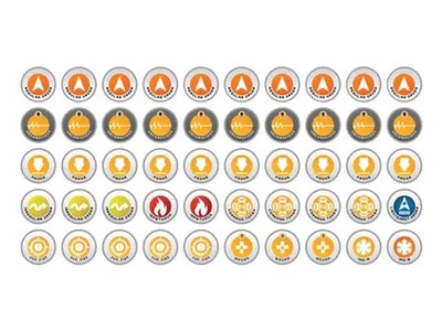 N4 Infinity Tokens Starter Set (50) w. Orders Orange | Micro Art Studio