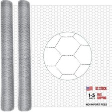 GlikCeil Chicken Wire Fencing Metal Floral Chicken Wire 48 in X 200 ft Silver 0.91 per foot
