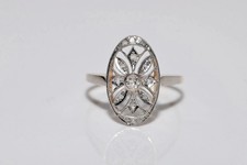 Art Deco Style 3.25Ct Lab Created Diamond Engagement 14K Rose Gold Finish Ring