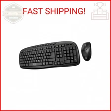 Adesso WKB-1330CB - Wireless Keyboard and Mouse Combo, Desktop Keyboard, Ambidex