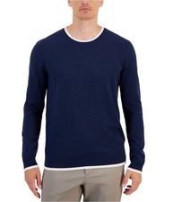 Alfani Mens Contrast Edge Pullover Sweater