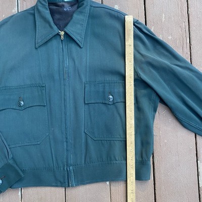 ５０s ビンテージ　バネクラ　ブルゾン Vintage 40s 50s Gabardine Work Jacket L/XL Green | eBay
