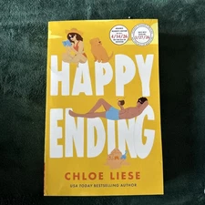 HAPPY ENDING by Chloe Liese fiction romance comedy ARC/uncorrected proof Damaged