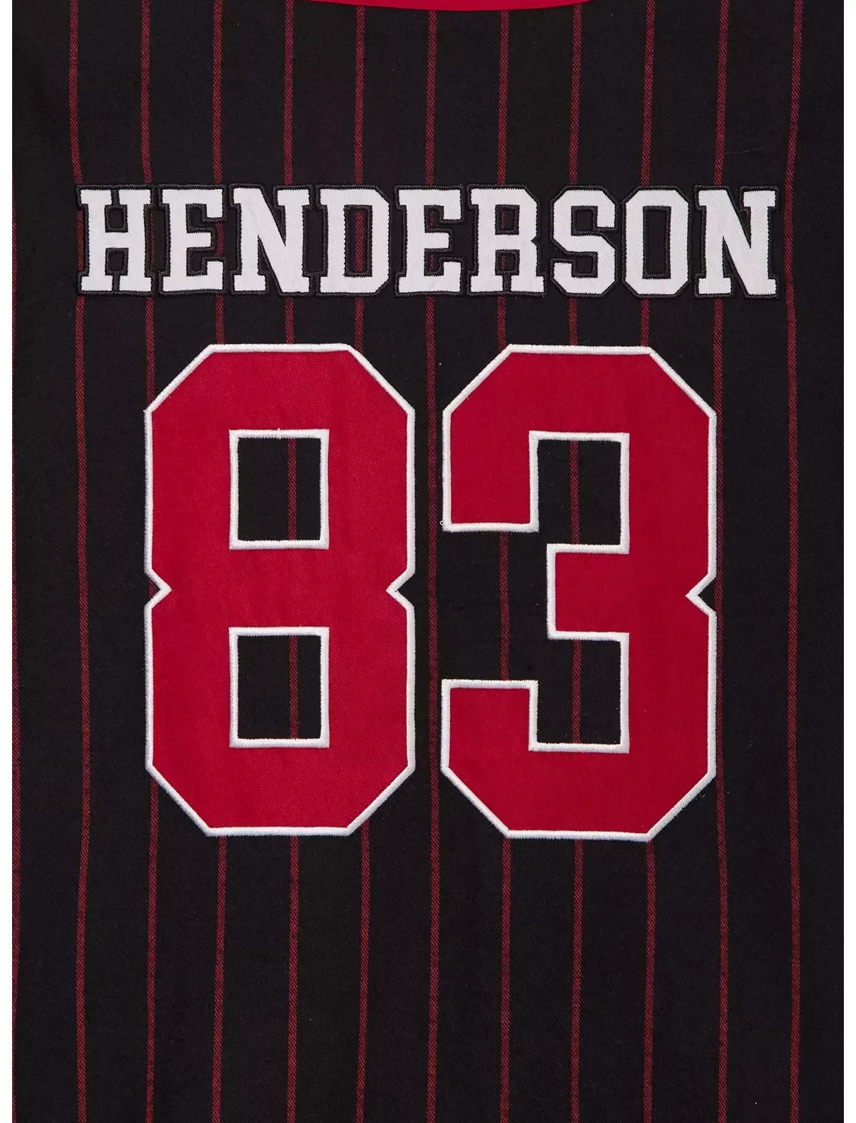 Stranger Things Hellfire Club Striped Baseball Jersey