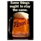 Room Decor 1pc, "Stroh'S Beer" Retro Aluminum Metal Tin Sign, Vintage Wall Art,
