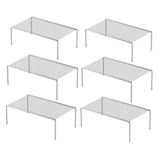 6 Pack Medium (13 x 9. 4 Inch) Cabinet Storage Shelf Rack, Rustproof Kitchen ...