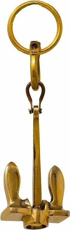 Brass Anchor key chains Nautical vintage ship anchor with handcuff key ring - Image 3 of 4