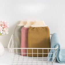 1/3pcs Adult Soft Double-sided Back Rubbing Elastic Edge Hand Bath Towel Glove