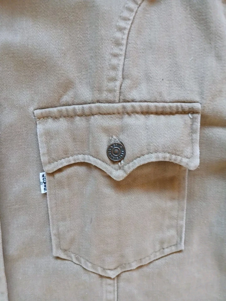 Chaqueta de Granero Para Hombres Años 70 Vintage Levis Marrón M/L Excelente Estado Trucker Tareas Abrigo  Foto 4 de 4