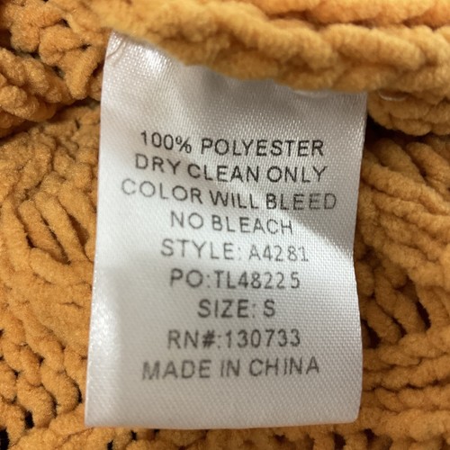 UMGEE Chunky Knit Pull-on Sweater Open Weave Pumpkin Orange Oversized Slouchy S - Picture 7 of 7