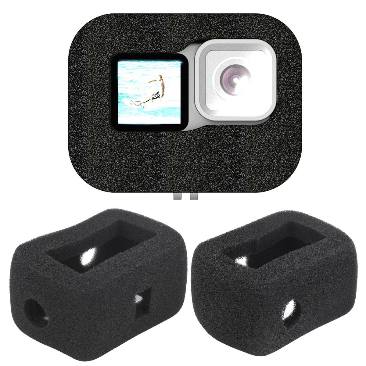 WindSlayer Foam Windscreen Windshield Sponge Foam Cover Wind Cap For Gopro 4/5 Session - Grandado - View #3