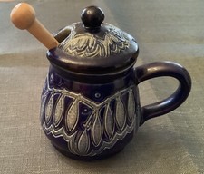 beau moutardier grès d'Alsace signé Schmitter Origine Betschdorf Alsace,O
