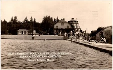 New Swimming Pool Sebasco Lodge & Cottages Maine ME 1948 RPPC Postcard Photo