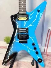 Electric Guitar  Blue Dimebag Dean ML Hell Lighting Black Hardware HH Pickups