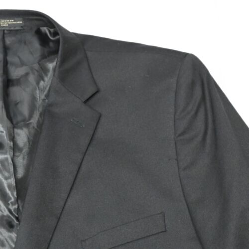 Petrocelli 54R Black Wool Stretch Big Tall Mens Blazer Sport Coat Jacket - Picture 2 of 12