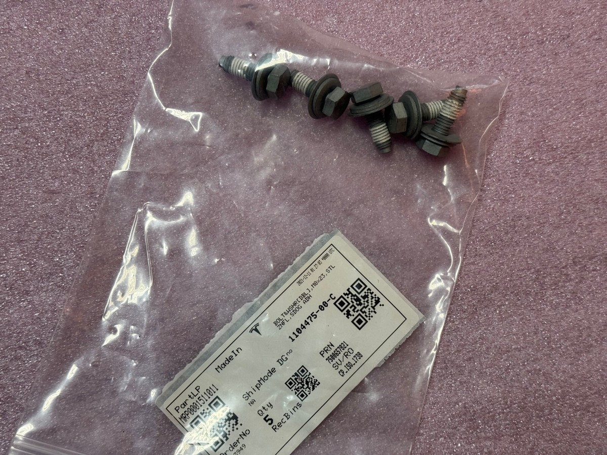Tesla Bolt WSHR DBL M8X23 STL ZNFL SDOG 1104475-00-C | OEM