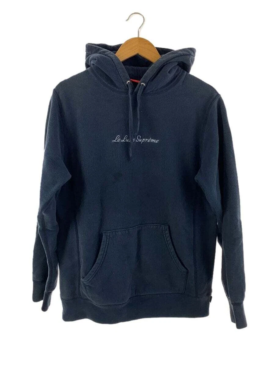Sweat à capuche Supreme coton marine M d'occasion