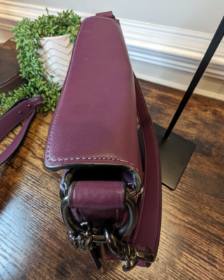 Coach Purple Signature Chain Hobo Shoulder Bag, Excellent