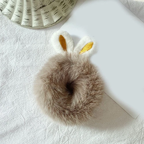 2X Plüsch Haargummi Hase Kaninchen Rabbit Mädchen Haarschmuck 15 Farben - Bild 20 von 21