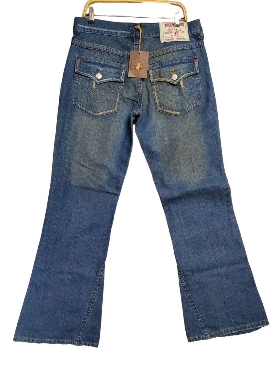 Mens TRUE RELIGION #803 Denim Jeans Size W 34 x L 35 Indigo Mens TRUE RELIGION #803 Denim Jeans Size W 34 x L 35 Indigo