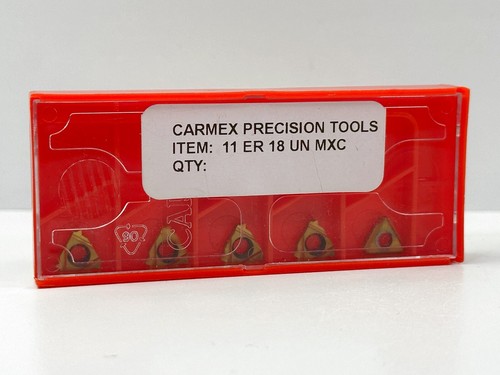 CARMEX 11ER 18UN | New Carbide Threading Inserts | Grade MXC | 5pcs - Picture 2 of 2
