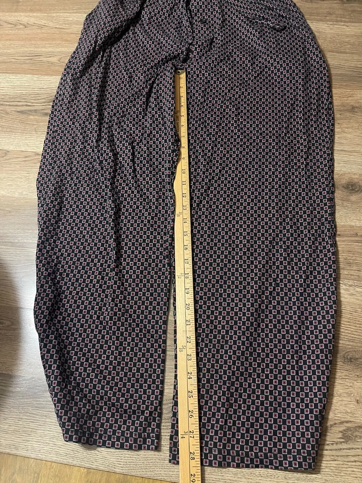 Pantalones Boxer Joe, Para Hombre Talla XL, Negro Rojo Blanco, Pull On, Prendas para Dormir, Cintura Atada Foto 4 de 4