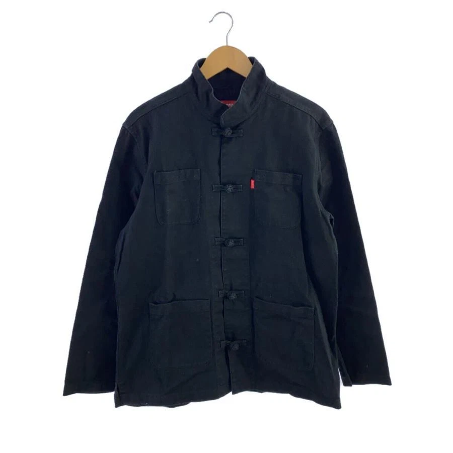Veste Supreme Kung Fu 14SS Noir M Coton Boutonnée Rare Style Vintage