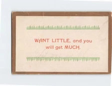 Postcard Want Little and you will get Much with Art Print
