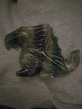 Rainbow Fluorite Quartz Griffin Gryphon Mythological Carving Crystal 