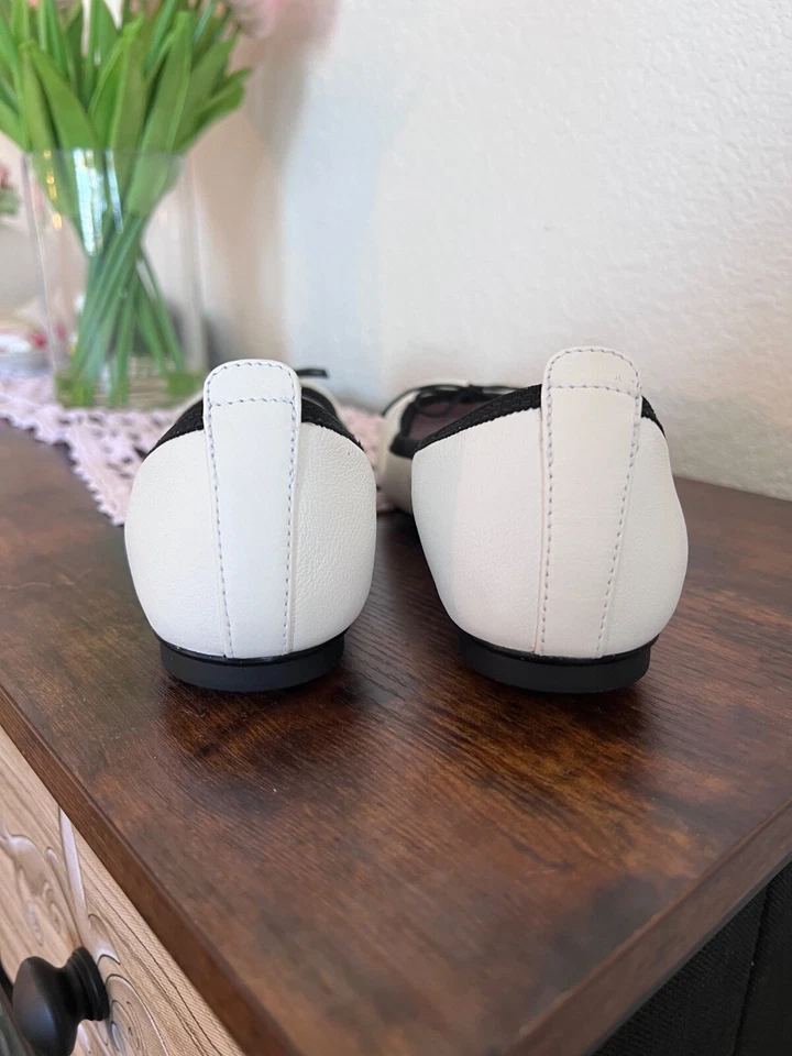 Женские балетки Bloch Nashira из белой/черной кожи — размер EU36/US 6 - Изображение 3 из 4