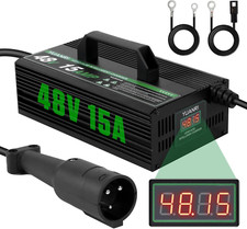 Golf Cart Charger 48 Volt Club Car 15 AMP 48 Volt Golf Cart Battery Charger, 16