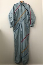 Vintage Adidas One Piece Ski Snowboard Suit Made in West Germany 80's sz M Blue