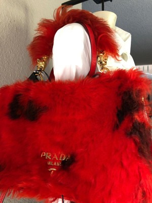 $1050 2017-2018 Prada fur shearling runway purse handle, no box,   $1050.00