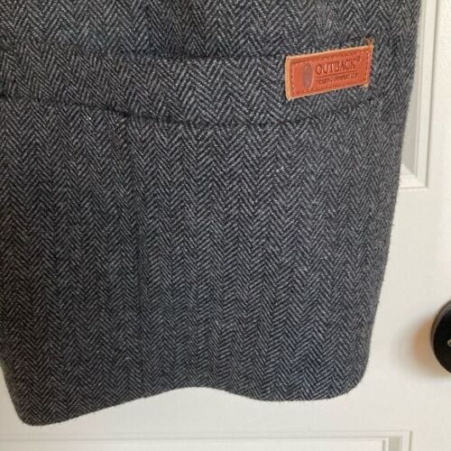 Outback Trading Co. Mens Jessie Vest Size 3XL Gray Herringbone Button Front - Picture 3 of 11