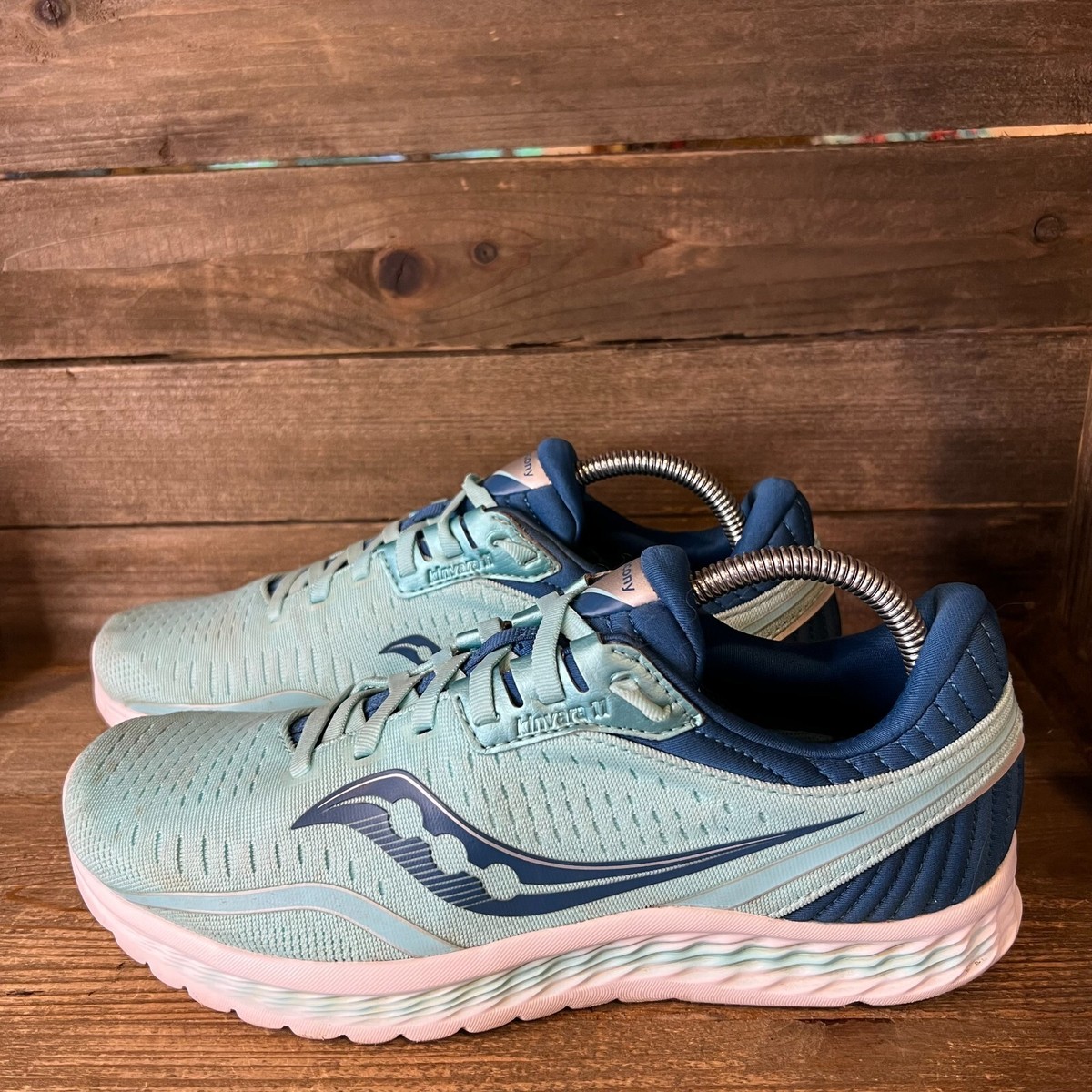 Womens Saucony Kinvara 11 Blue Athletic Running Shoes 
