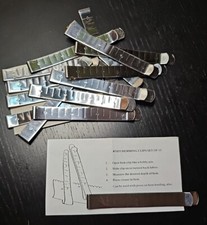 15pcs Stainless Steel Sewing Fixed Ruler Metal Hemming Clips Crimping Clip