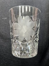 One ABP American Brilliant Period Cut Glass Tumbler Flowers (728-1)