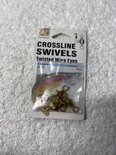 CROSSLINE SWIVELS SIZE 4 TWISTED WIRE EVES SP BRASS 4 PCS DANIELSON COMPANY NEW