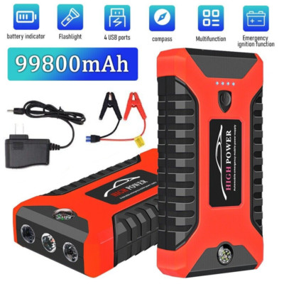 99800 MAH AUTO KFZ STARTHILFE JUMP STARTER 12V LADEGERÄT BOOSTER PKW POWER BANK