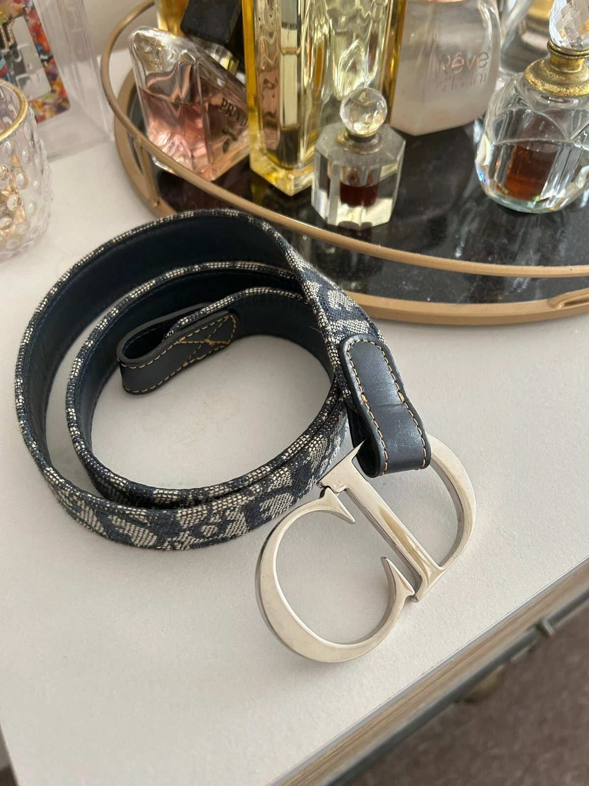 Ceinture monogramme Christian Dior 100 % authentique