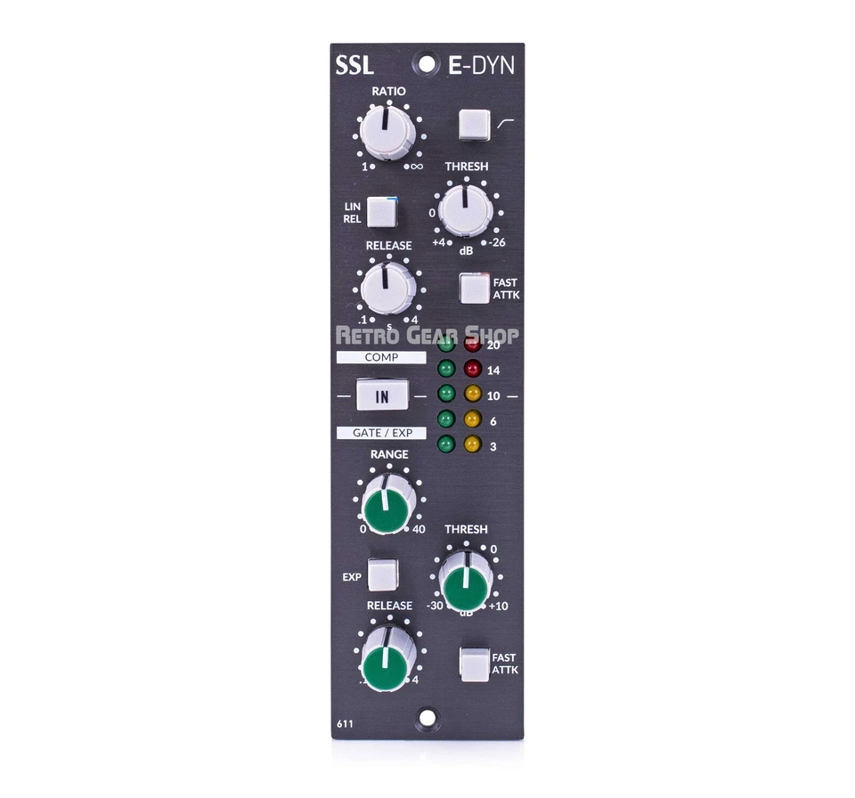 Solid State Logic SSL E-Series Dynamics MK2 Module 611 500 Series Compressor - Image 2 of 3
