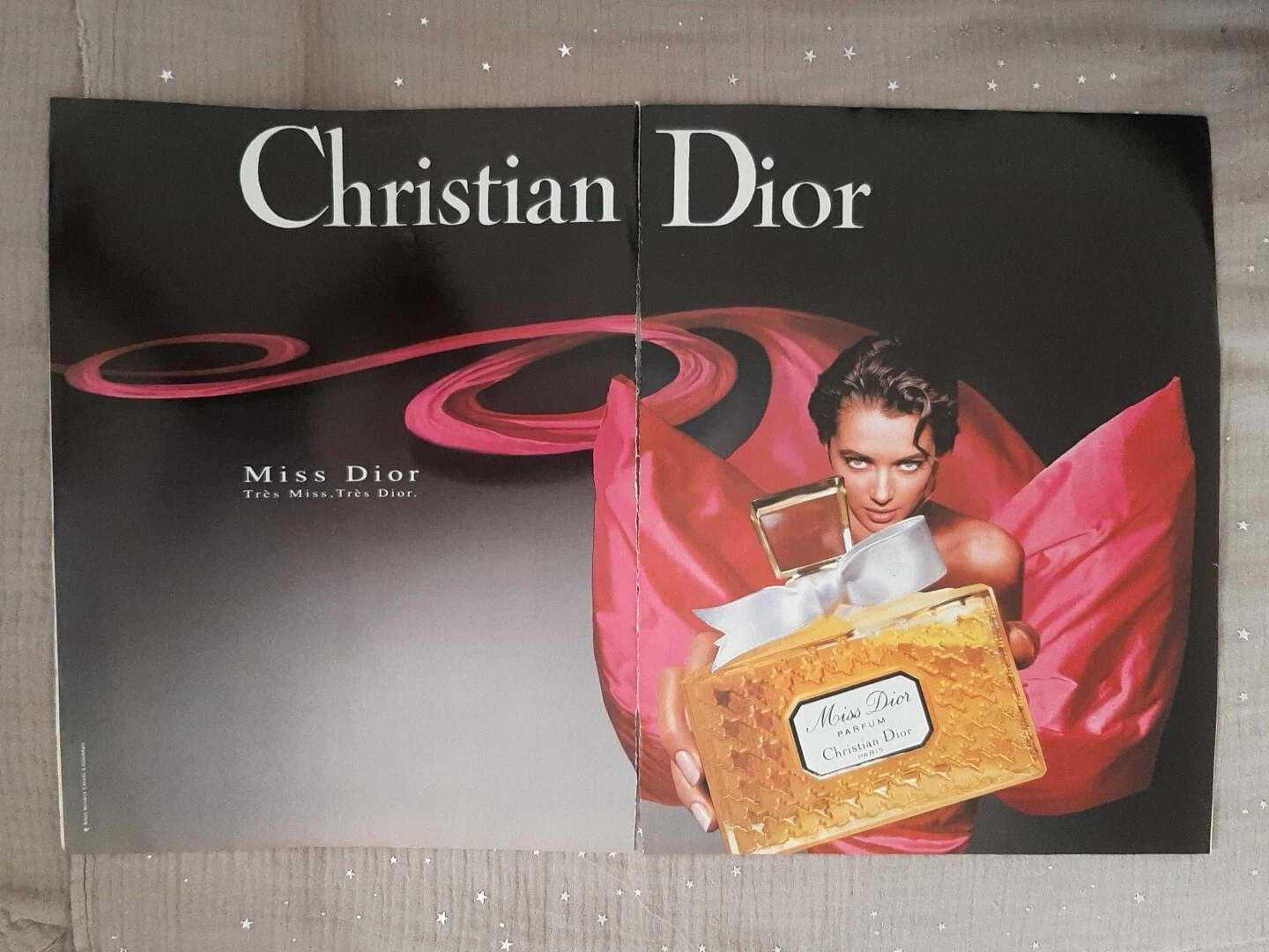 Publicité papier Parfum. Perfume Ad C. Dior Miss Dior de 1992