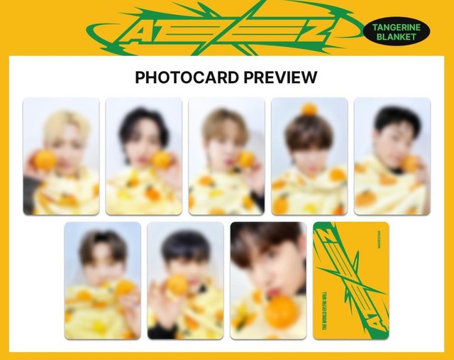 ATEEZ THE WORLD EP.FIN : WILL OFFICIAL EVENT PHOTOCARD ONLY TANGERINE VER.